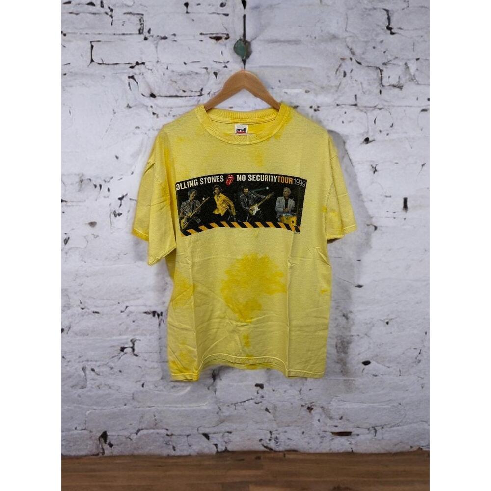 VINTAGE Rolling Stones NO SECURITY TOUR 1999 Tommy Hilfiger T shirt Sz L